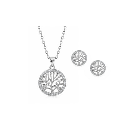 Set Arbol de Prosperidad Plateado Acero