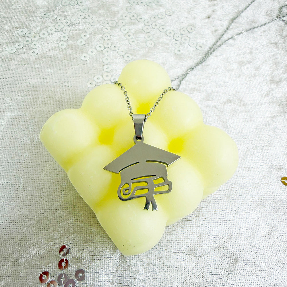 Collar Birrete Grande Plateado