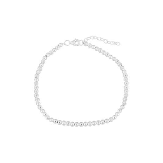 Pulsera Bolas Plata Mujer