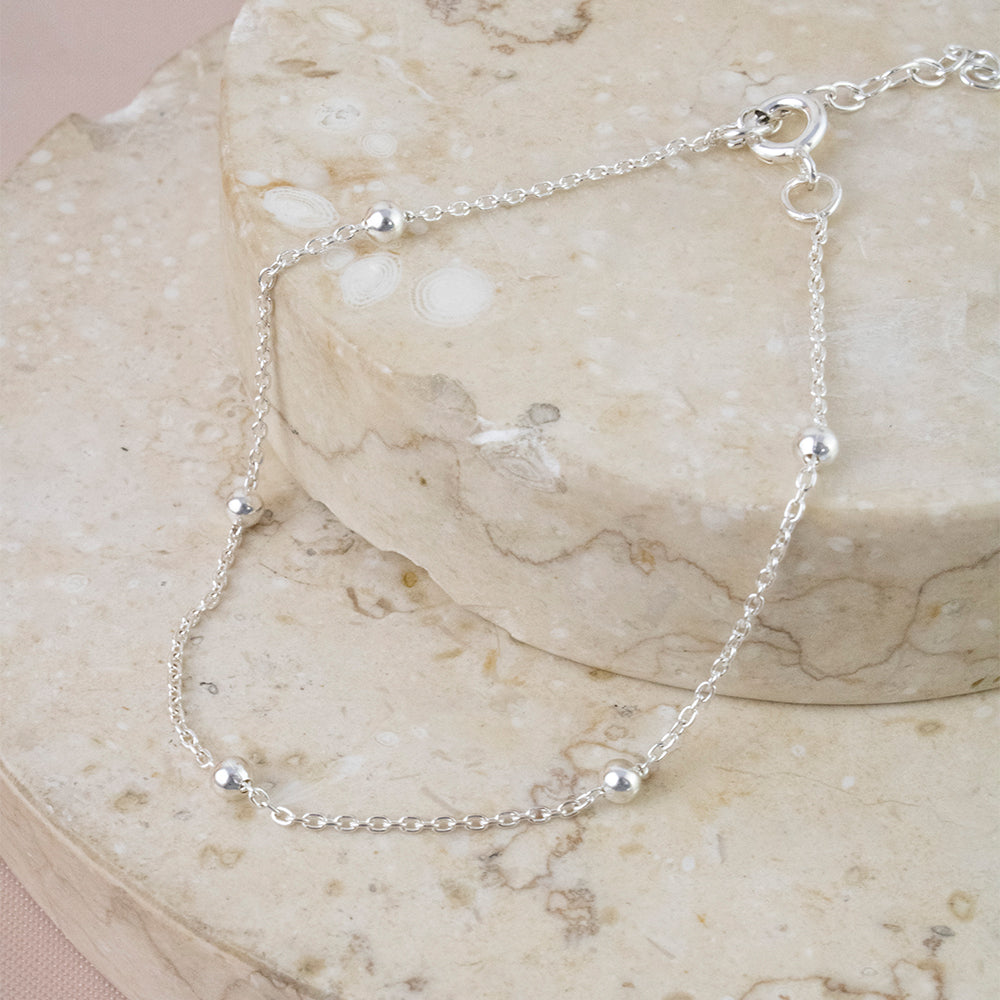 Pulsera Danae Bolitas Plata