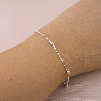 Pulsera Danae Bolitas Plata
