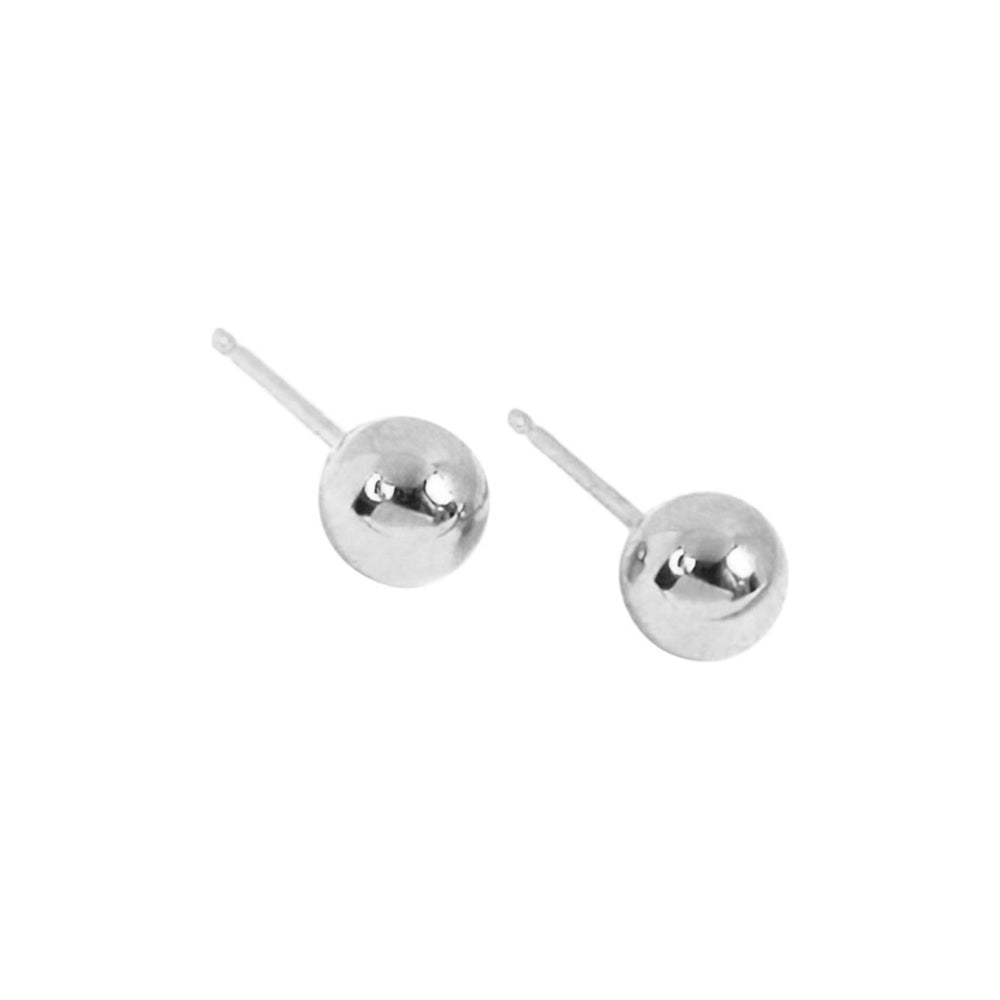 Arete Bombita 8mm Plateado Plata