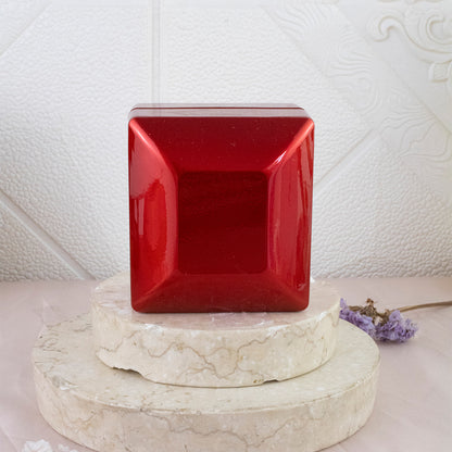 Estuche Caja Cuadrada Roja con Luz Led