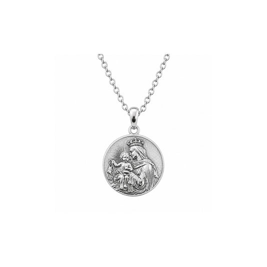 Collar Virgen del Carmen Plata Plateado