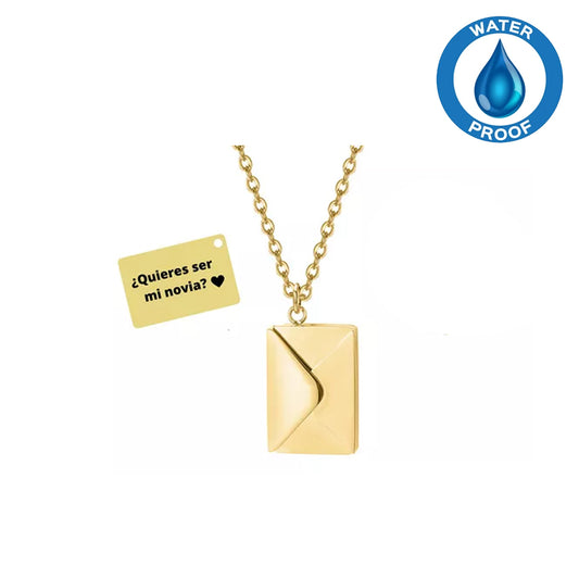 Collar Cartita Dorado Acero