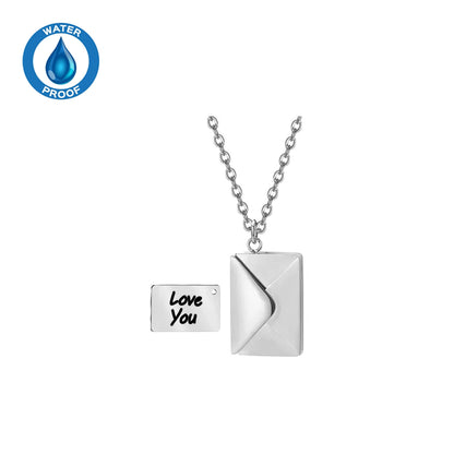 Collar Cartita Plateado Acero