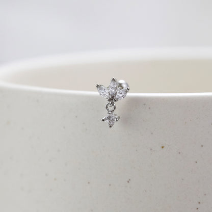 Piercing Circonia Plateado Plata