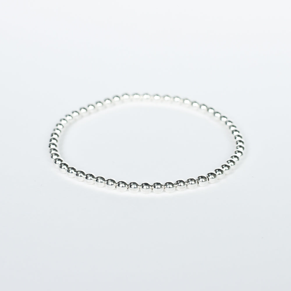 Pulsera Round Bolas Plata Mujer