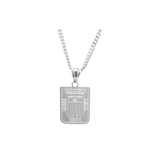 Collar Alianza Lima Escudo Plateado Plata