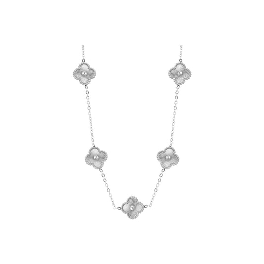 Collar 5 Treboles Plateado