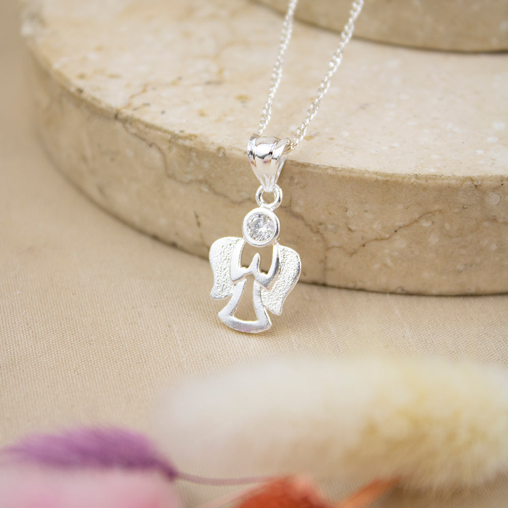 Collar Angel Comunión  Plata