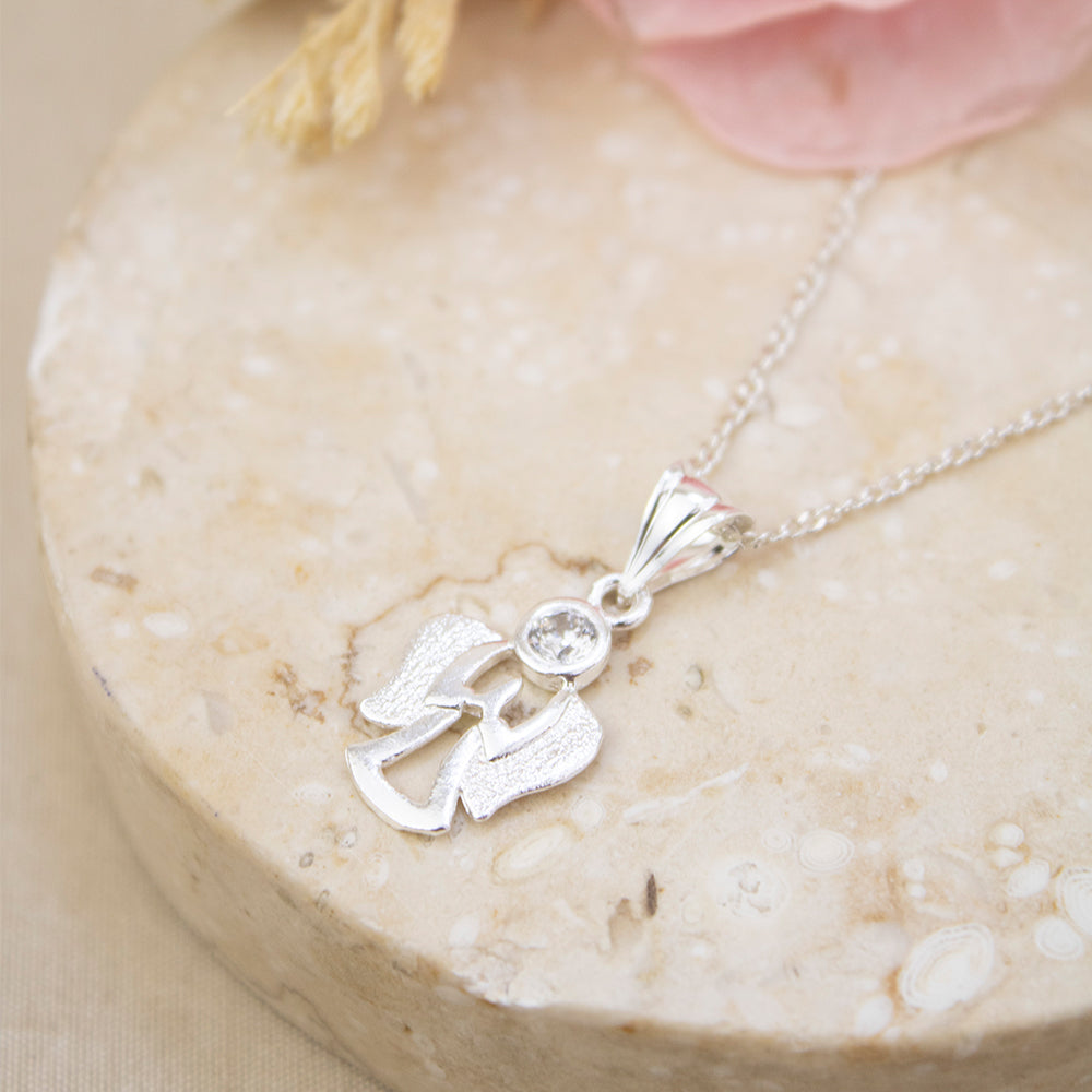 Collar Angel Comunión  Plata