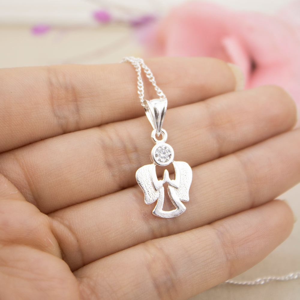 Collar Angel Comunión  Plata