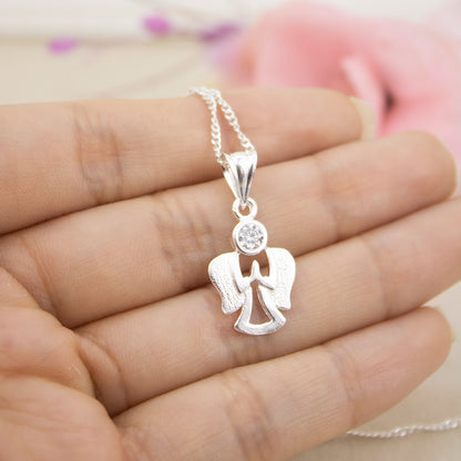 Collar Angel Comunión  Plata