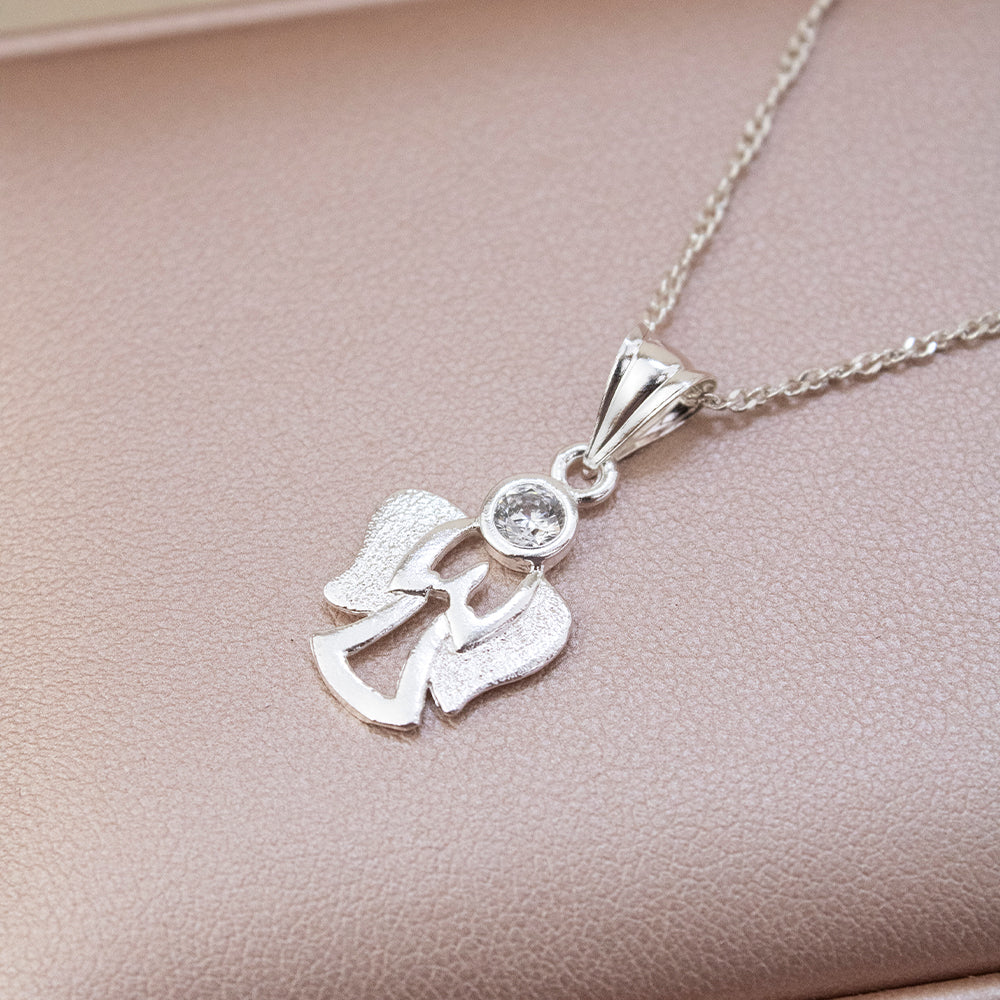 Collar Angel Comunión  Plata