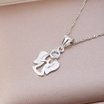 Collar Angel Comunión  Plata