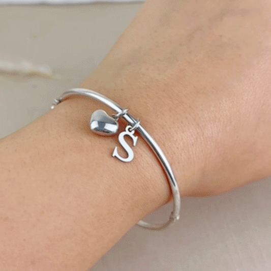 Puñera Inicial Corazón Plata
