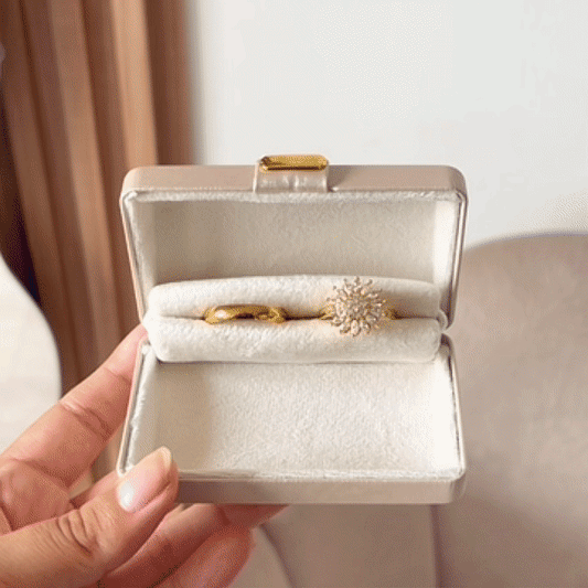 Set Promesa Girasol Dorado Acero