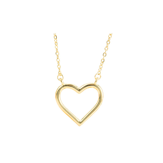 Collar Corazón Lineal Dorado
