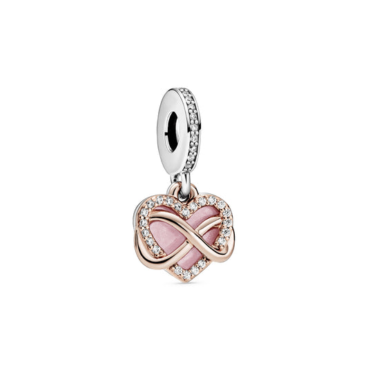 Dije Charm Corazón Doble Plata