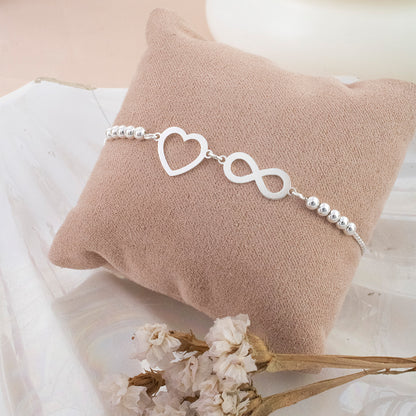 Pulsera Corazón Infinito Plata