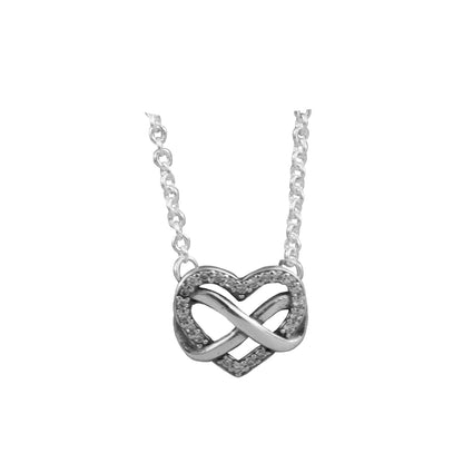 Collar Corazón Infinito Plata