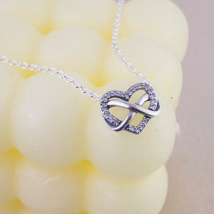 Collar Corazón Infinito Plata