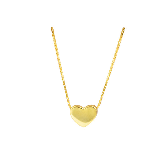 Collar Pretty Corazón Pequeño Plata Dorado