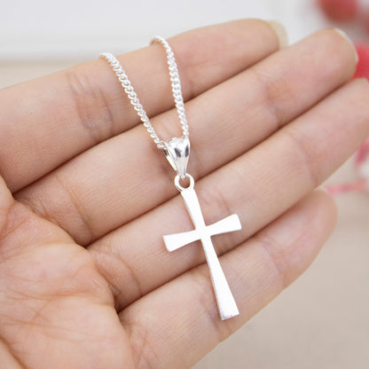 Collar Cruz Lisa Plata