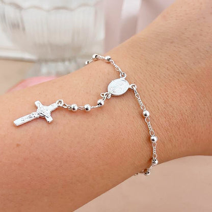 Pulsera Denario Virgen Plata