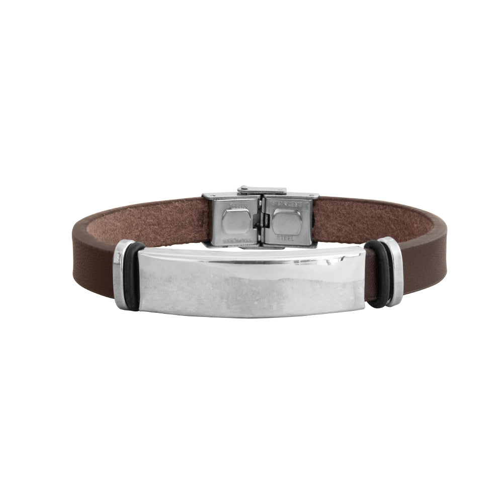 Esclava Cuerina  Plateado Hombre