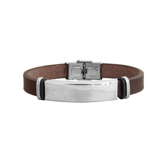 Esclava Cuerina  Plateado Hombre