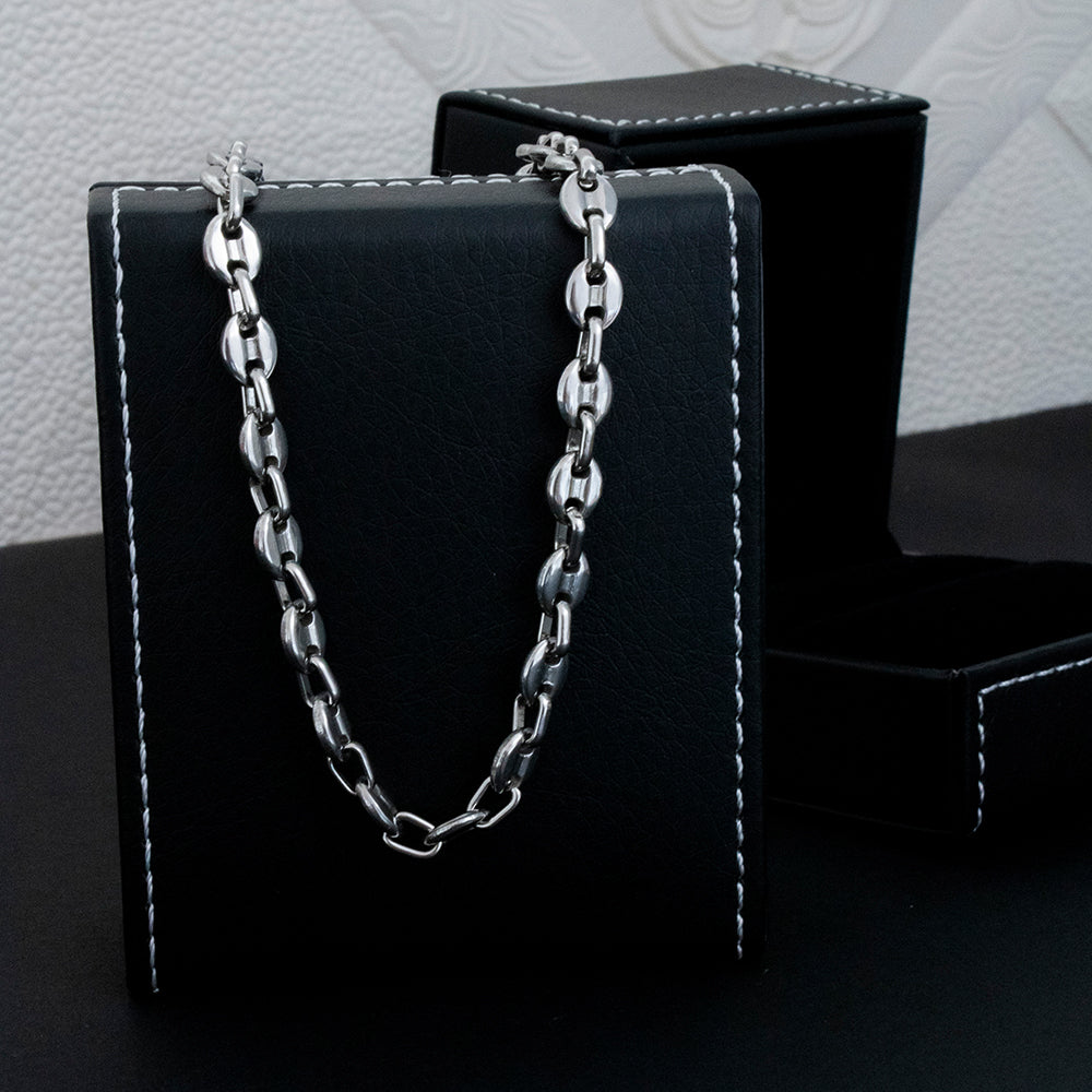 Set Eslabones Plateado Hombre