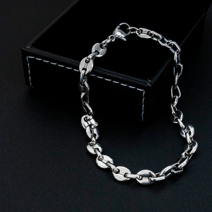 Set Eslabones Plateado Hombre
