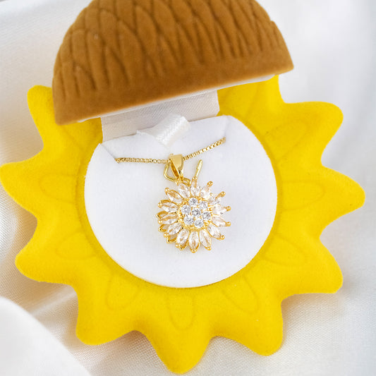 Collar Girasol Giratorio Antiestrés con Estuche