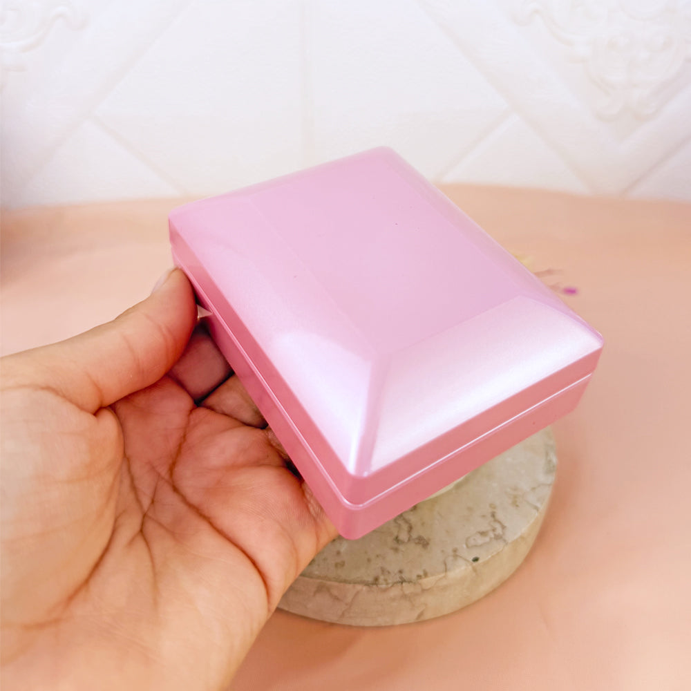 Estuche Caja Rectangular Rosa con Luz Led