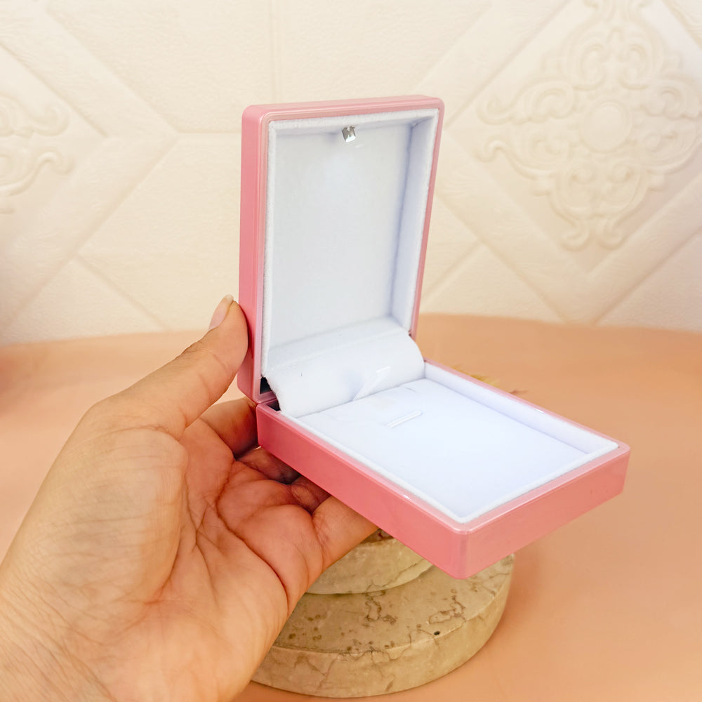Estuche Caja Rectangular Rosa con Luz Led