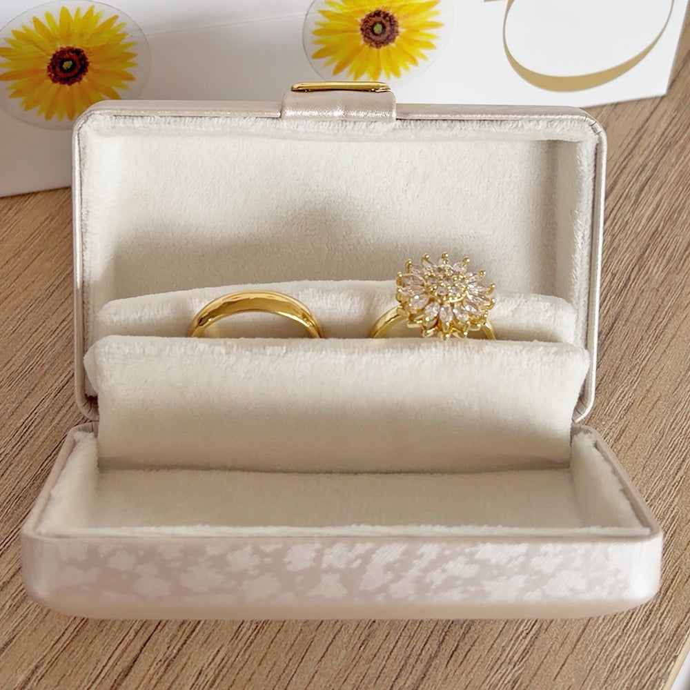 Set Promesa Girasol Dorado Acero