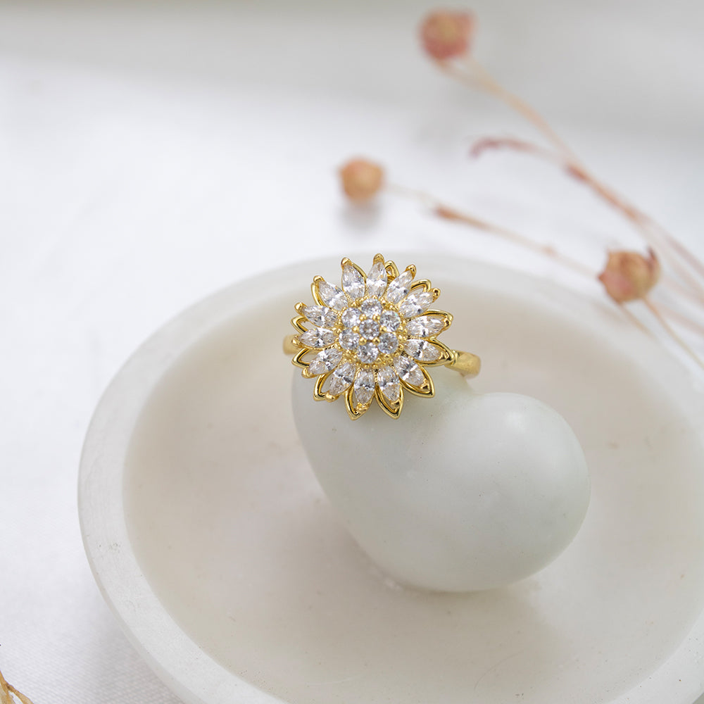 Set Promesa Girasol Dorado Acero