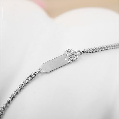 Pulsera para niña Osita Plata Bañada en Oro