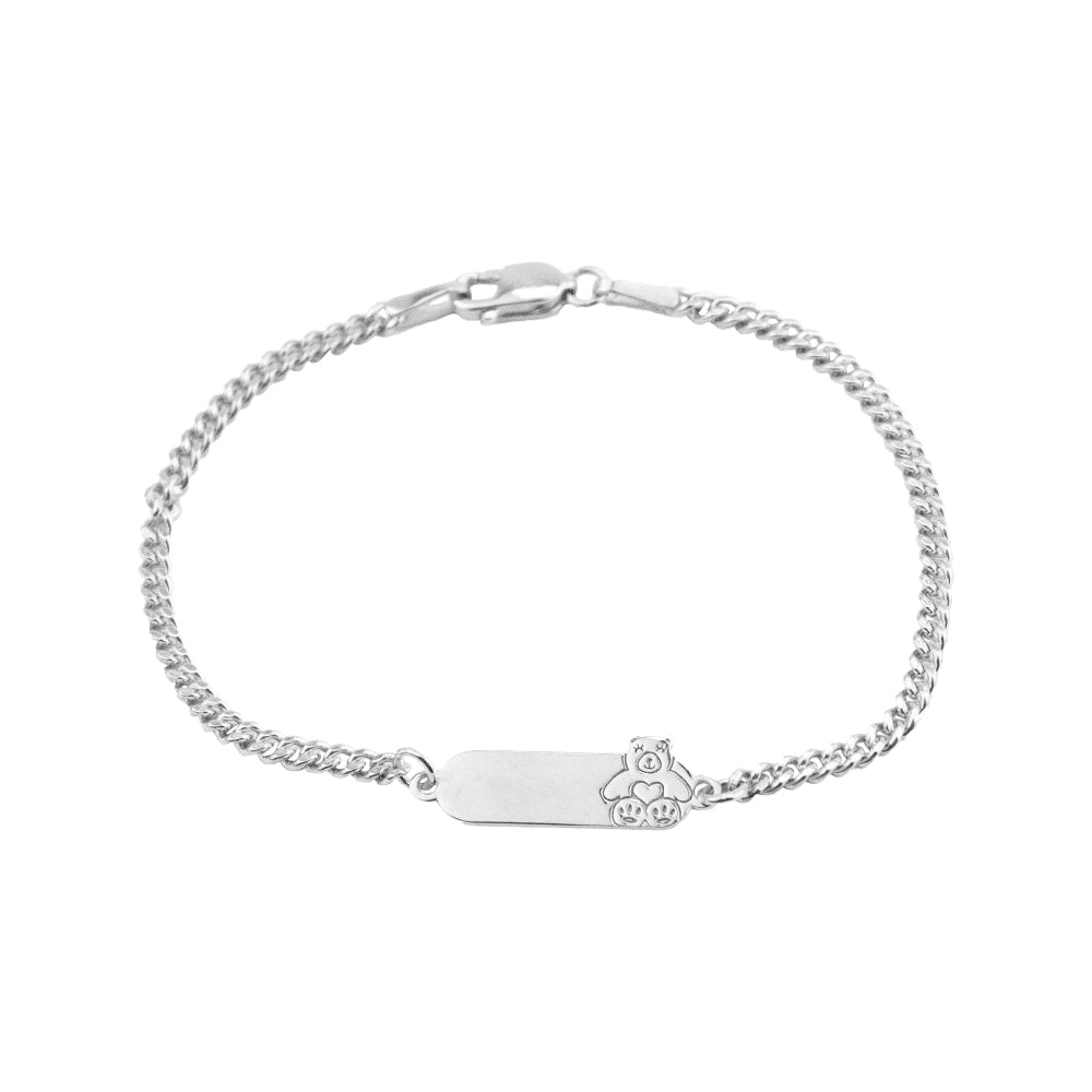 Pulsera para niña Osita Plata Bañada en Oro