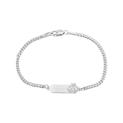 Pulsera para niña Osita Plata Bañada en Oro