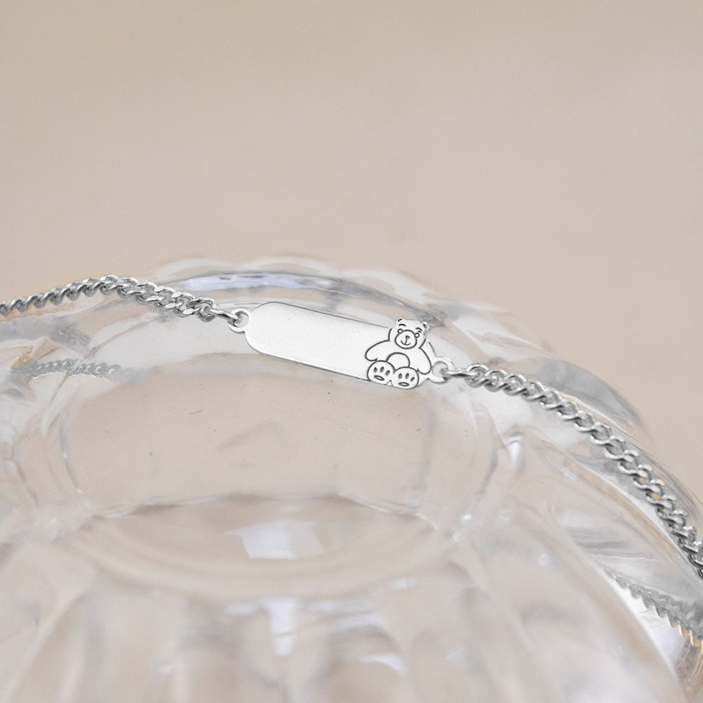 Pulsera para niño Osito Plata Bañada en Oro