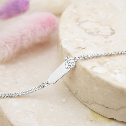 Pulsera para niño Osito Plata Bañada en Oro