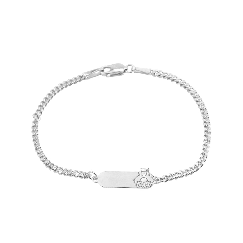 Pulsera para niño Osito Plata Bañada en Oro