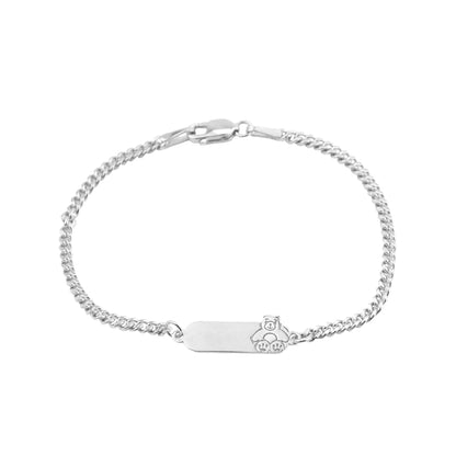 Pulsera para niño Osito Plata Bañada en Oro