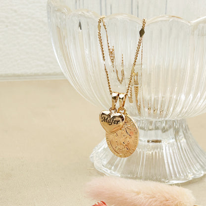 Collar Virgen de Guadalupe Grabado Rose