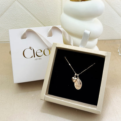 Collar Virgen de Guadalupe Grabado Rose