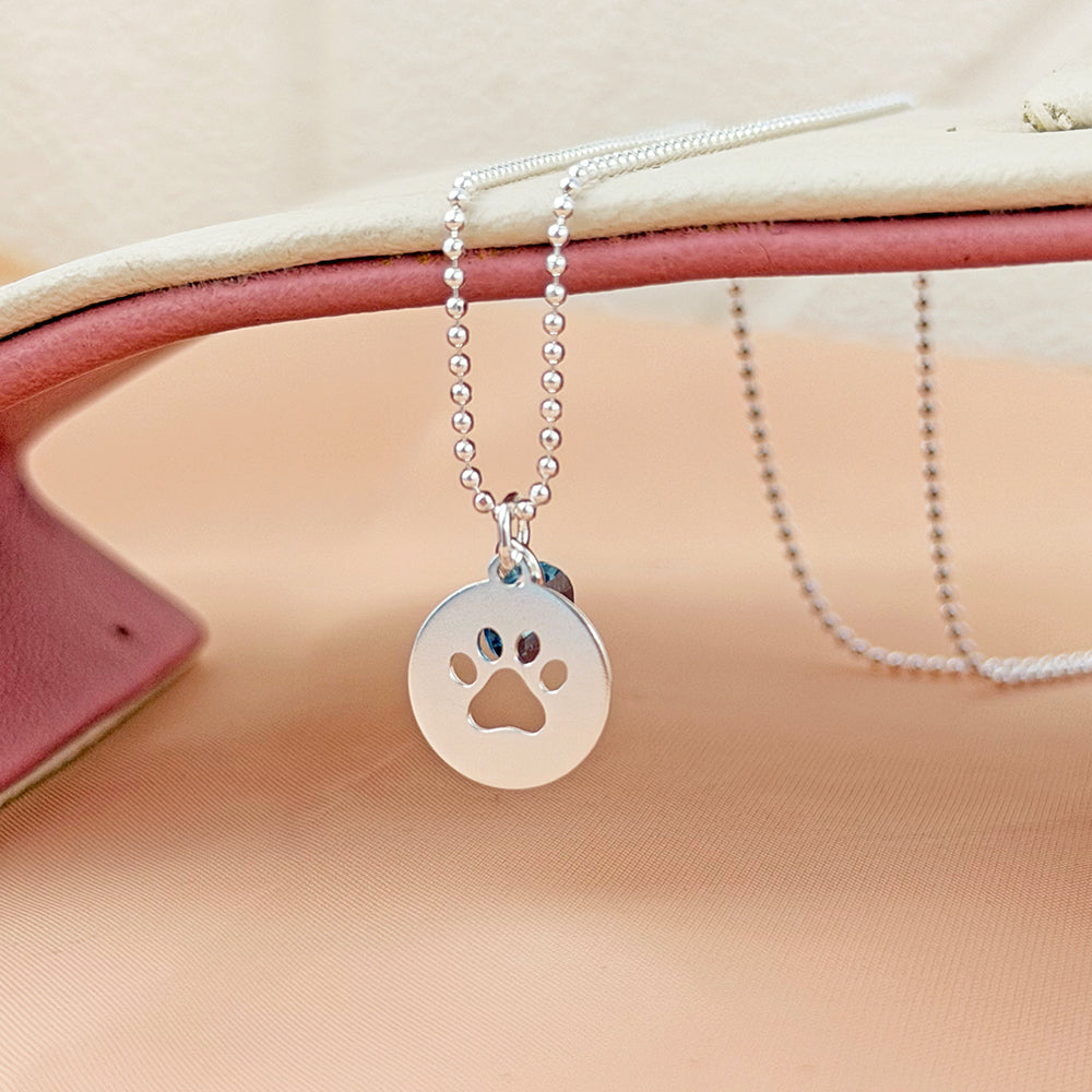 Collar Huella Pet Lover Plata