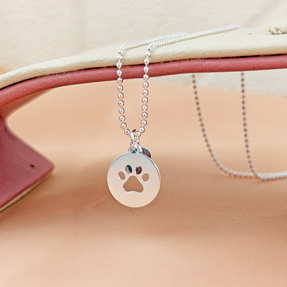 Collar Huella Pet Lover Plata